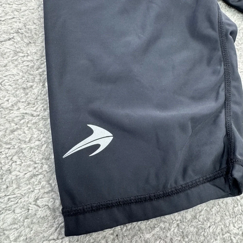 CompressionZ Mens Black Athletic Compression Shorts Size Large Nylon Spandex